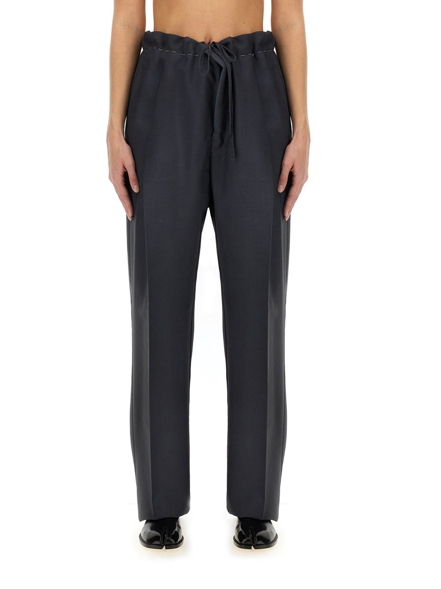 WOOL AND MOHAIR PANTS