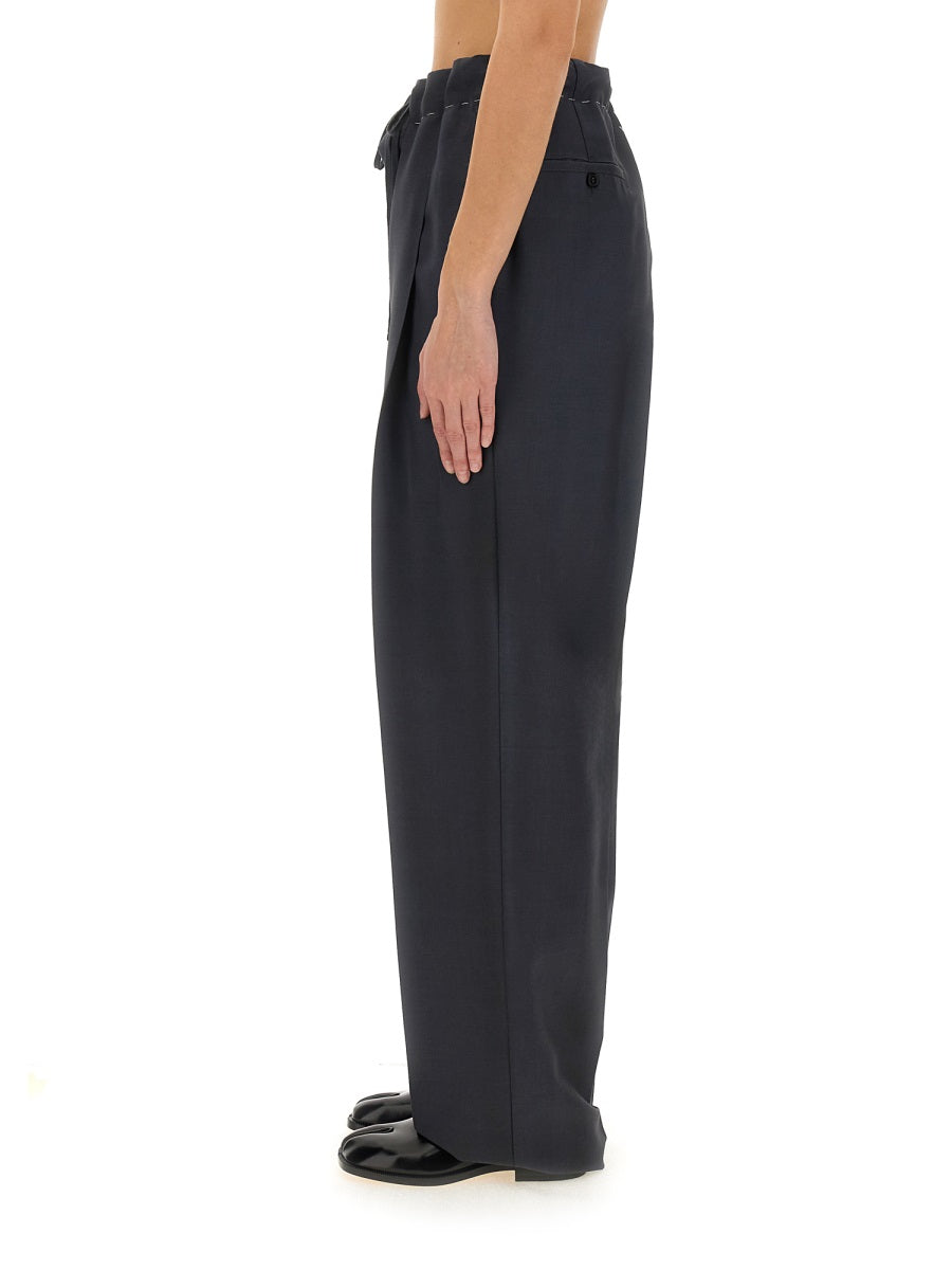 WOOL AND MOHAIR PANTS