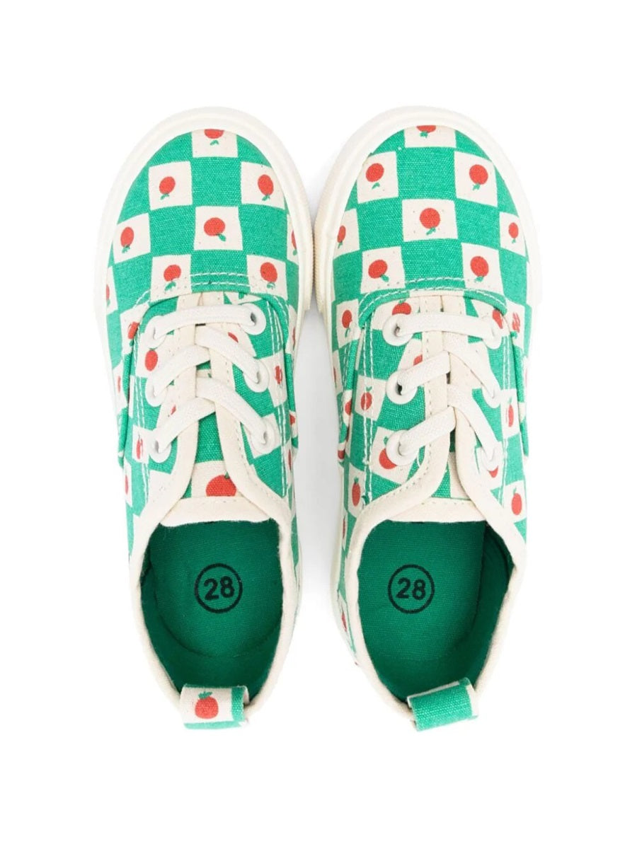 tomato all over laces trainers