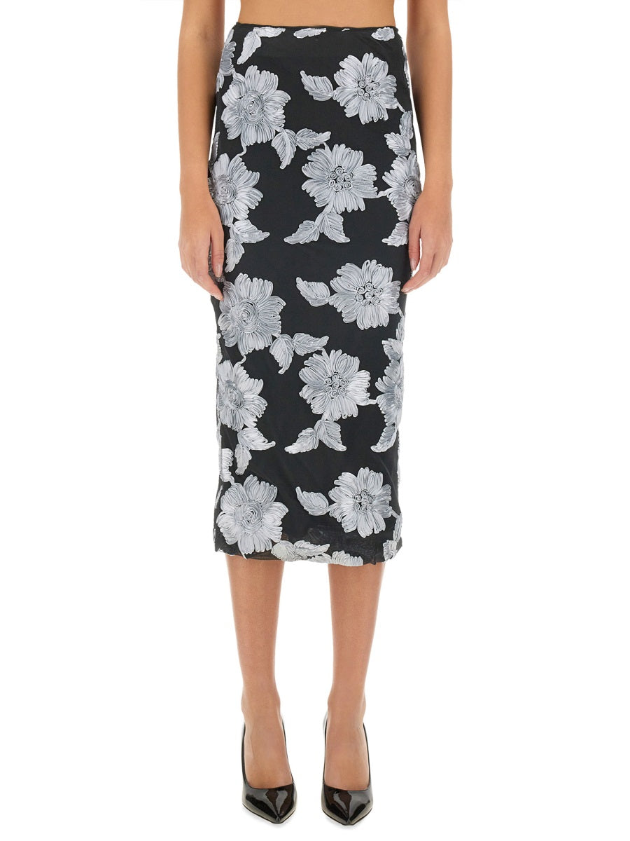 FLORAL PENCIL SKIRT