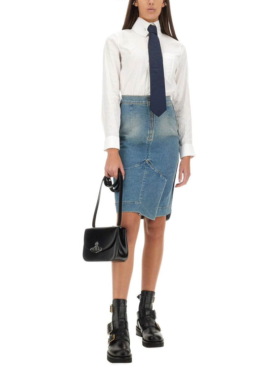 DENIM MIDI SKIRT
