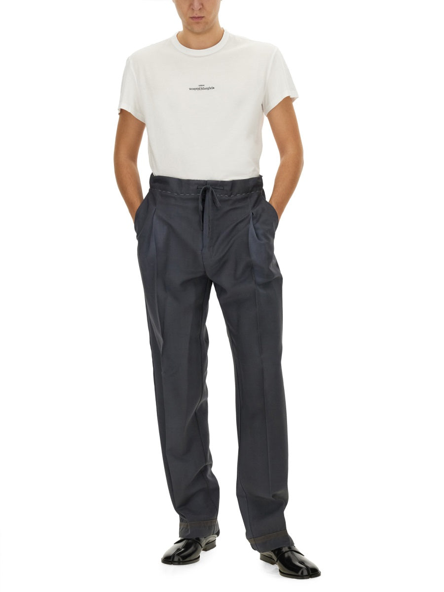 WOOL AND MOHAIR PANTS