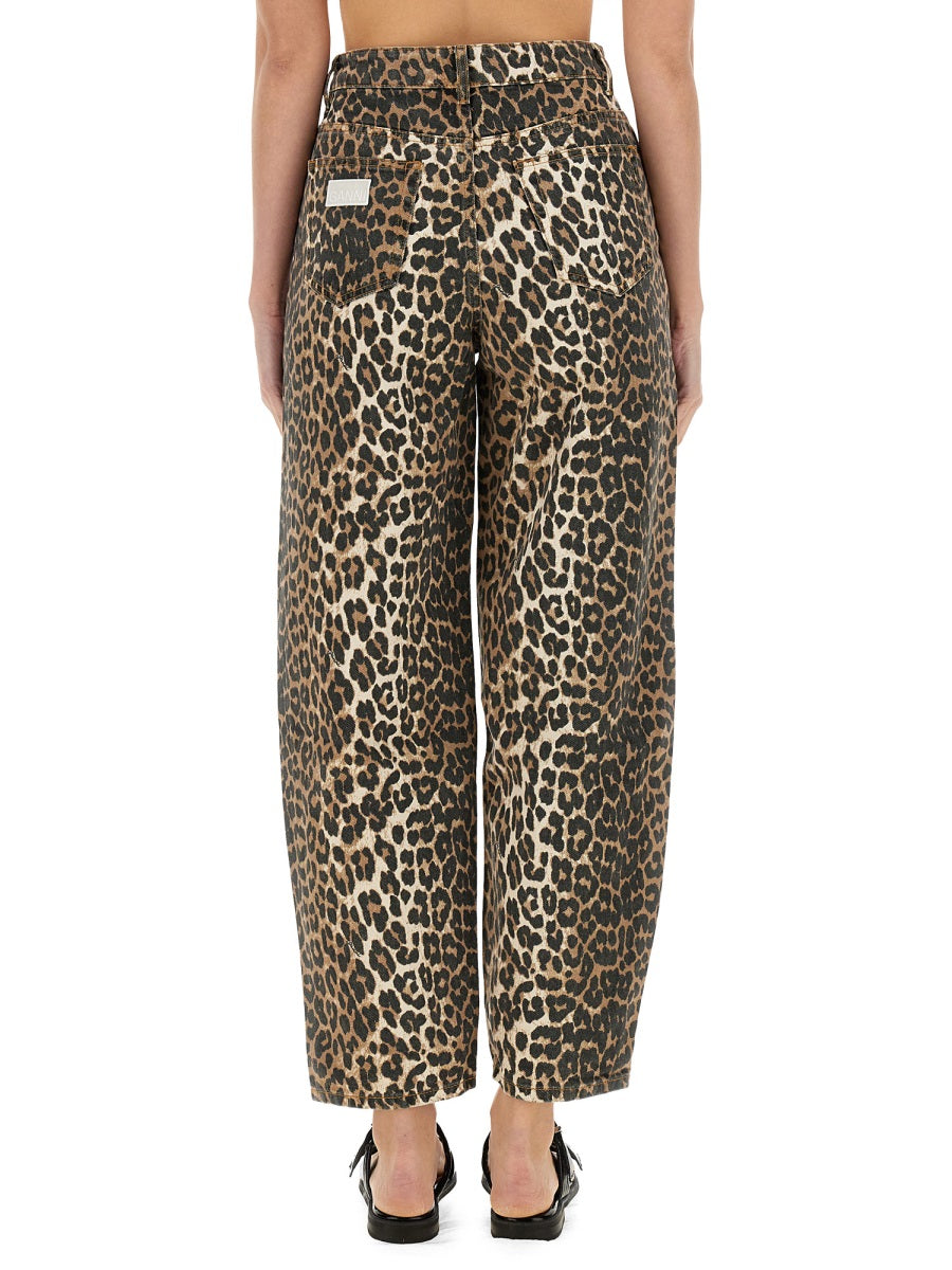 LEOPARD PRINT DENIM "STARY" JEANS