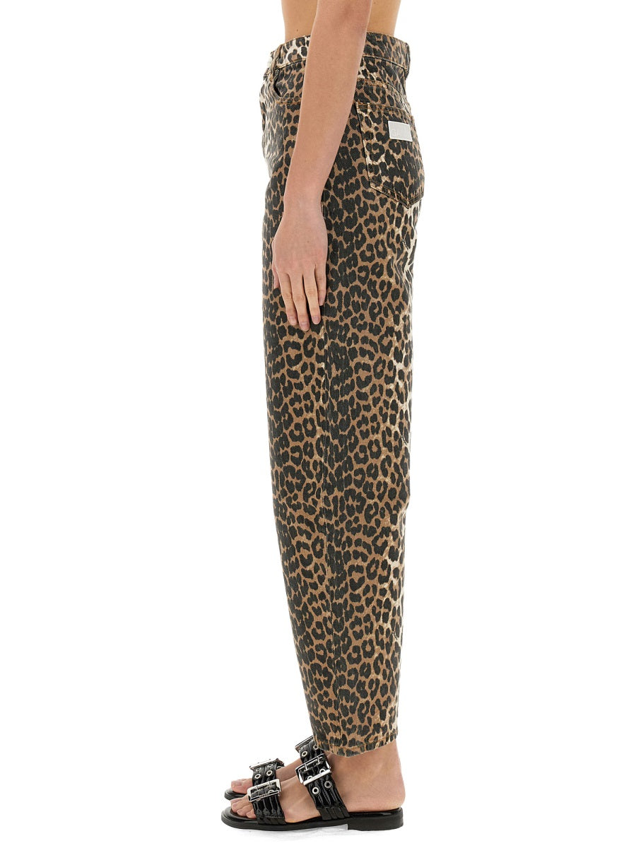 LEOPARD PRINT DENIM "STARY" JEANS