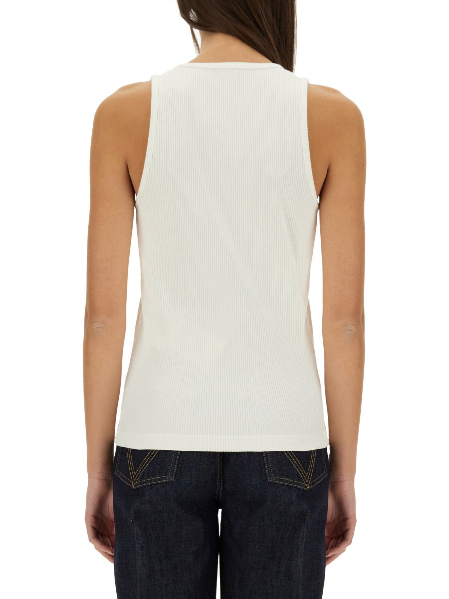 RIBBED COTTON JERSEY TOP
