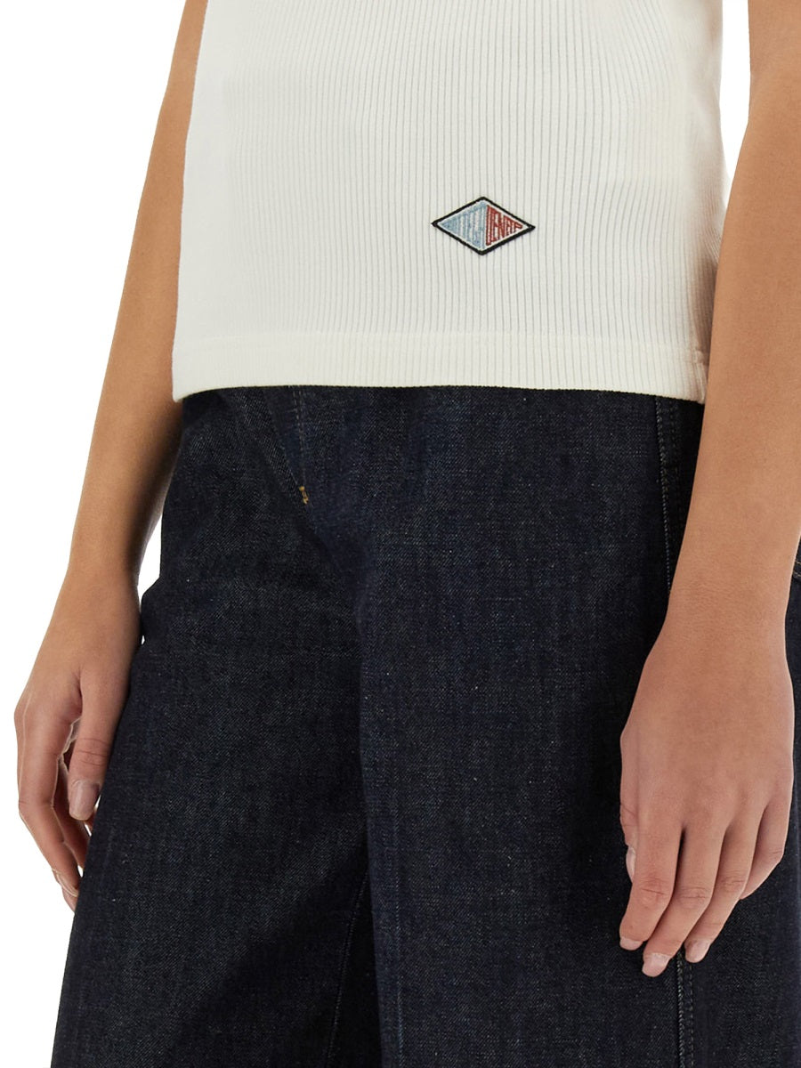 RIBBED COTTON JERSEY TOP