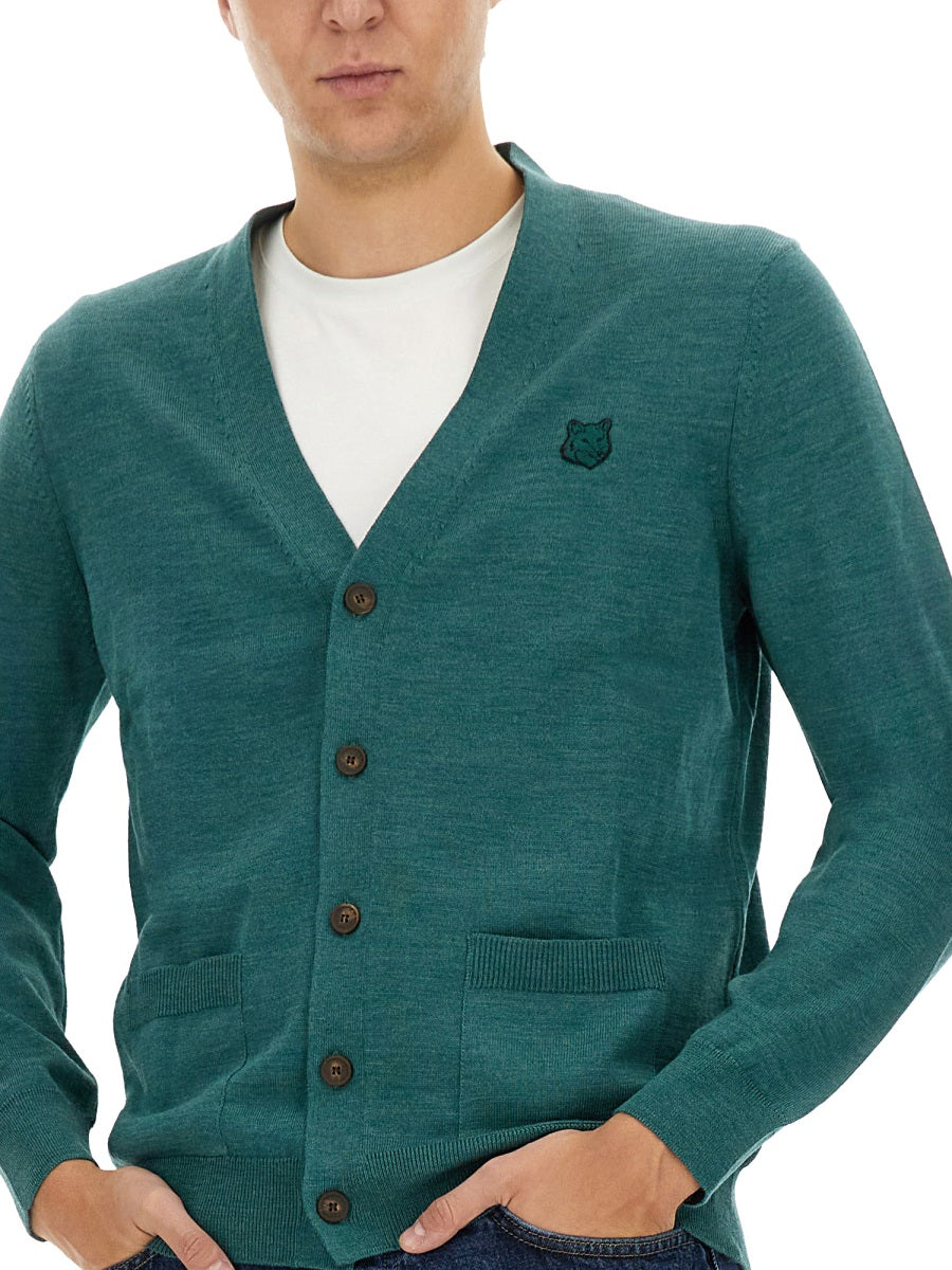 "REGULAR BOLD FOX HEAD PATCH" CARDIGAN