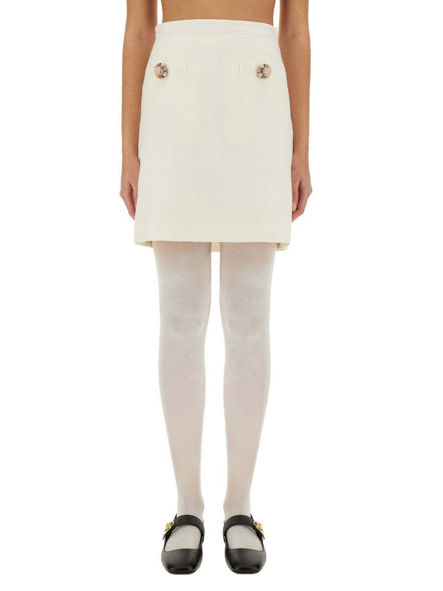 SOLID CREPE COUTURE SKIRT
