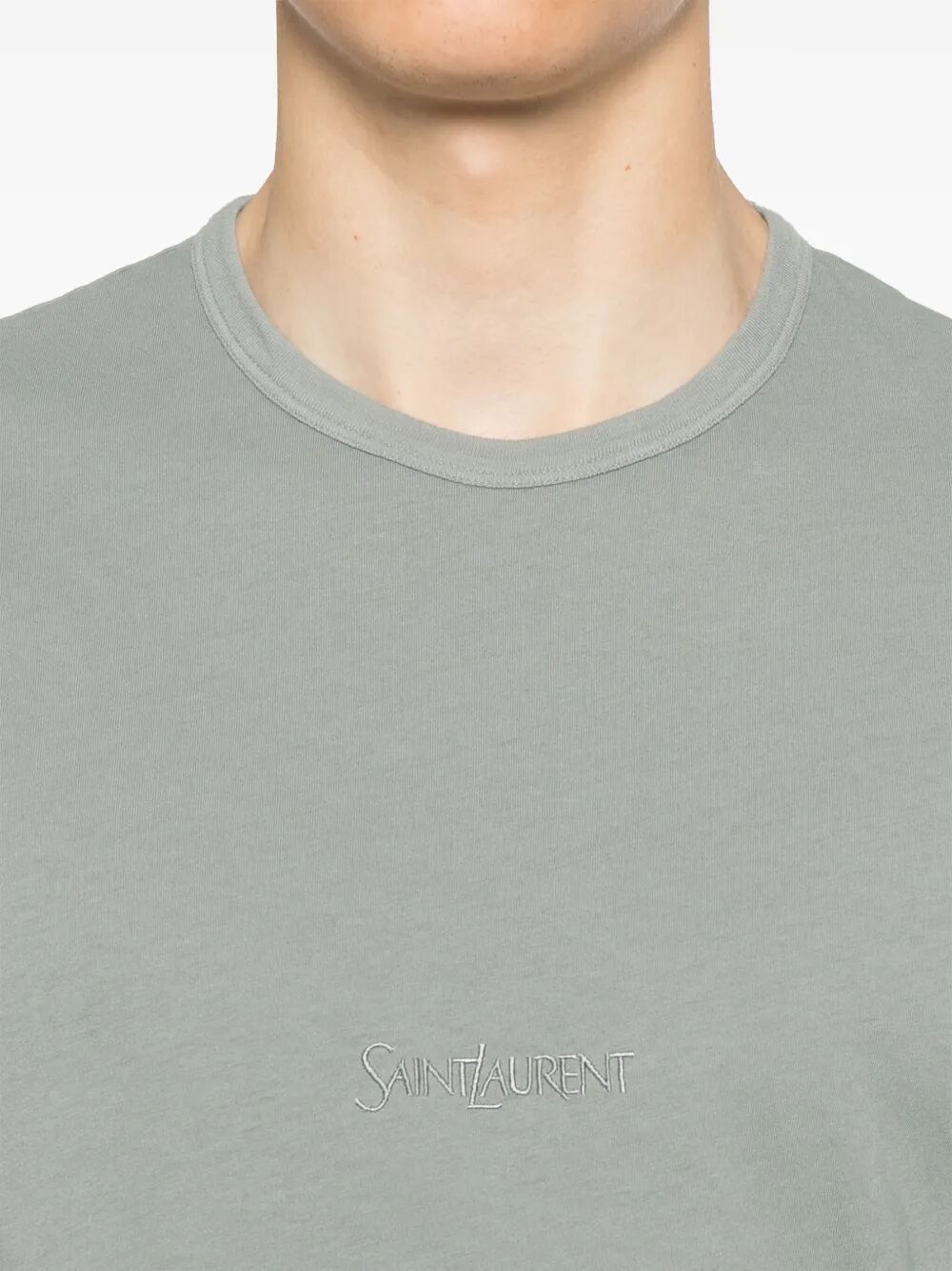 TONAL LOGO EMBROIDERY COTTON T-SHIRT