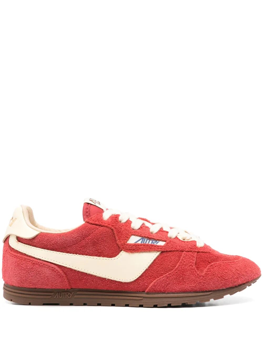 WINDSPIN SUEDE AND LEATHER SNEAKERS IN RUBY/RUTABAGA