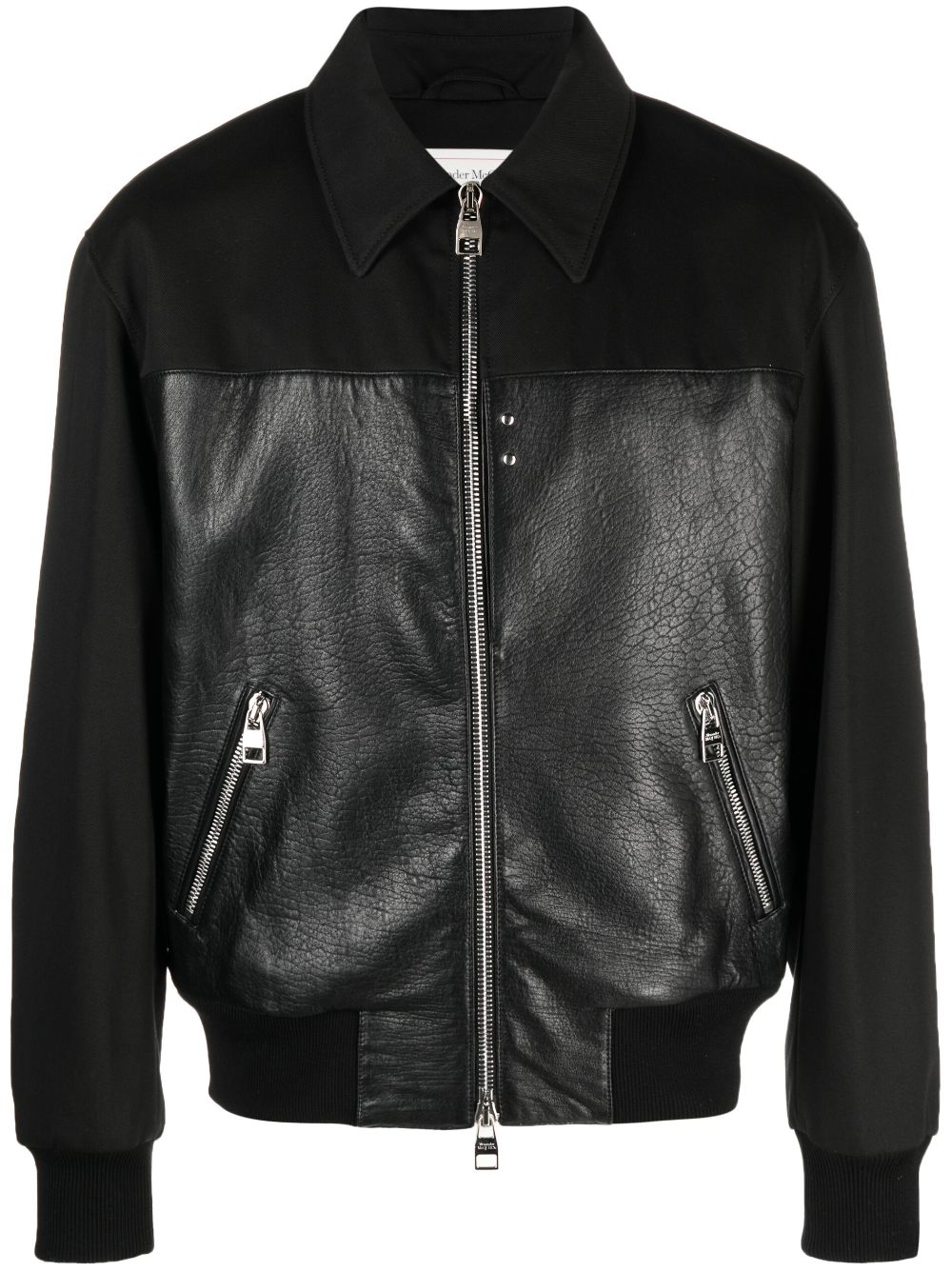 PANELLED ZIPPED BOMBER JACKET