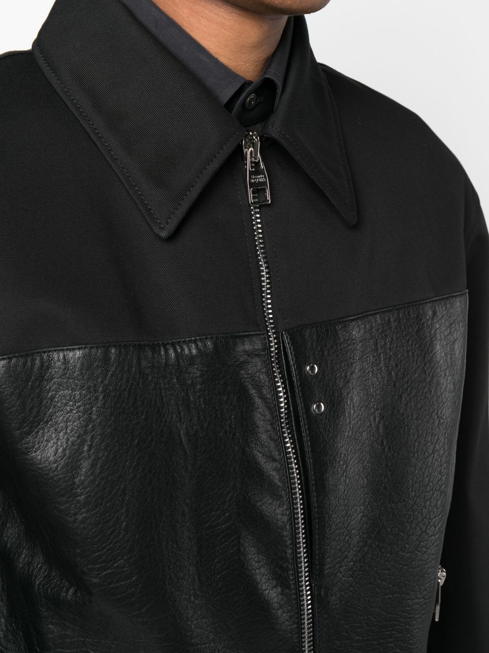 PANELLED ZIPPED BOMBER JACKET