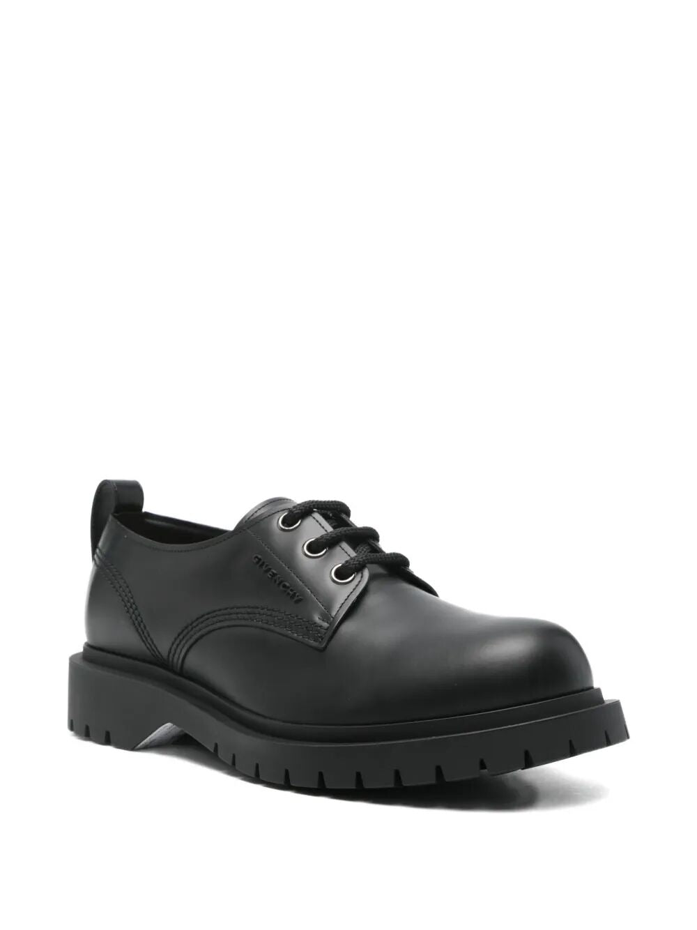 BRUSHED LEATHER CHUNKY DERBIES