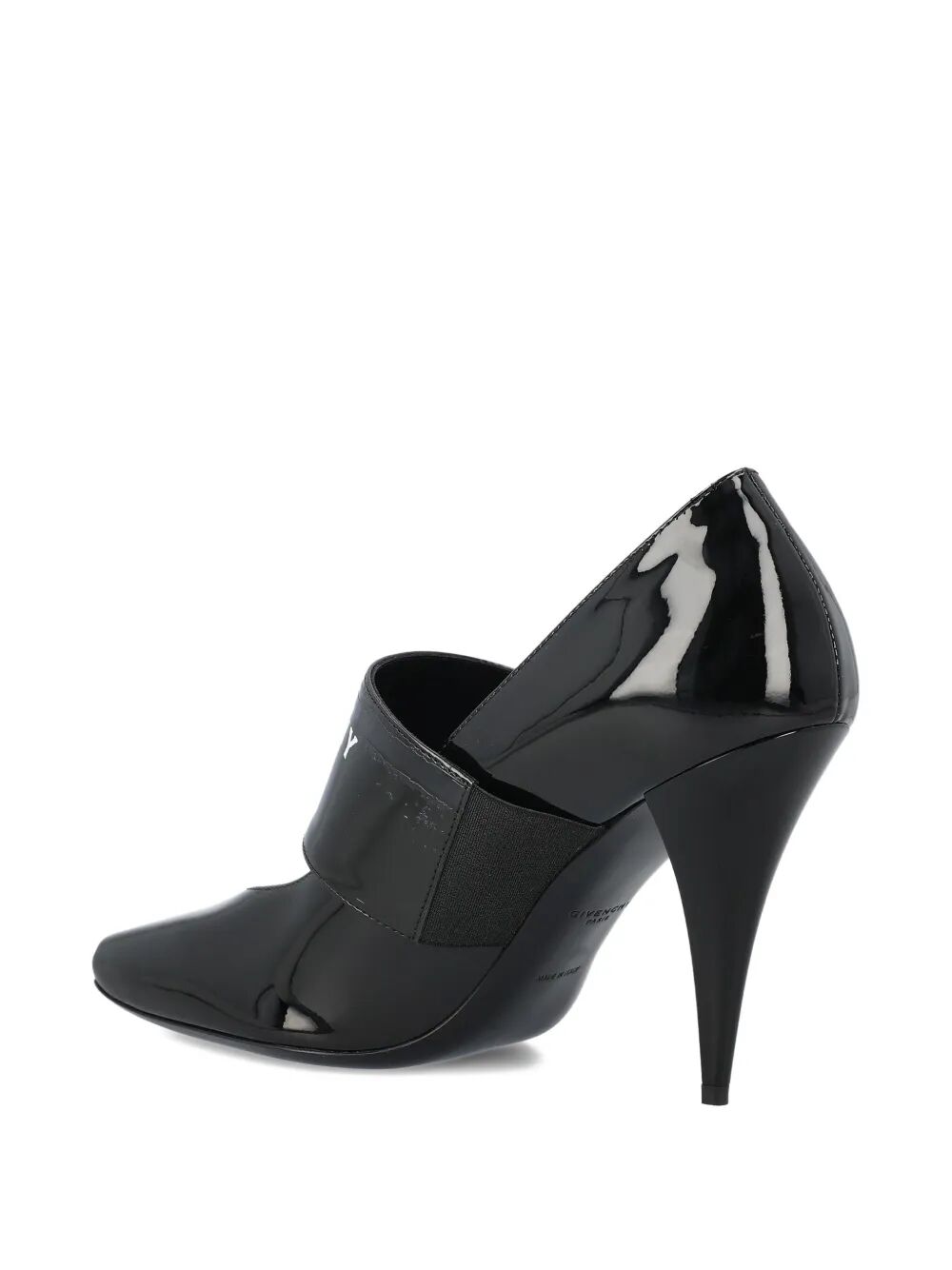 DÉCOLLETÉ SLICED SQUARE GIVENCHY TAPE IN PELLE VERNICIATA