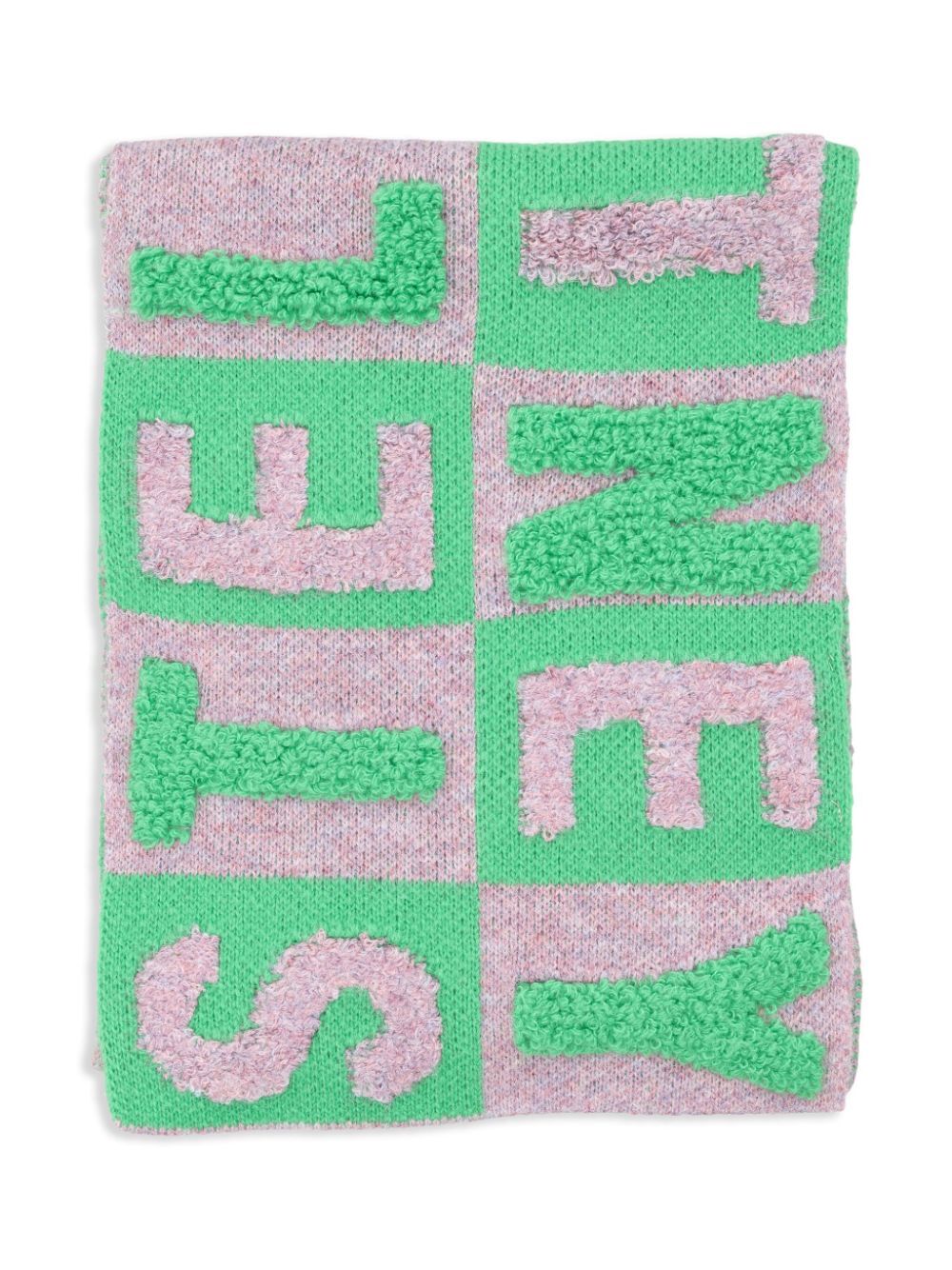 MÉLANGE EFFECT LOGO-JACQUARD SCARF