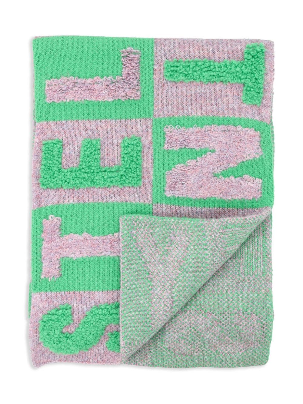 MÉLANGE EFFECT LOGO-JACQUARD SCARF