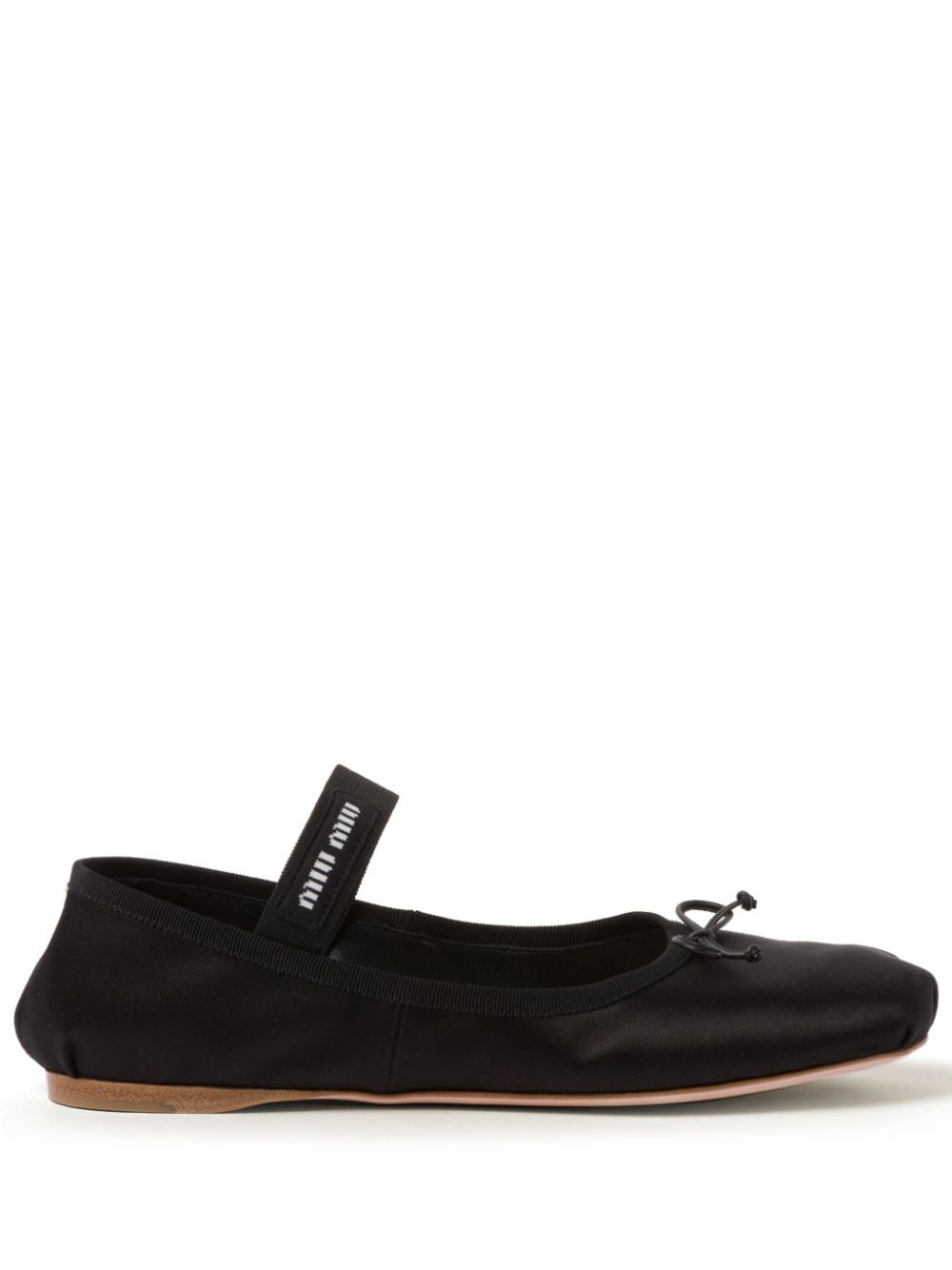 SATIN BALLERINAS WITH ELASTIC BAND