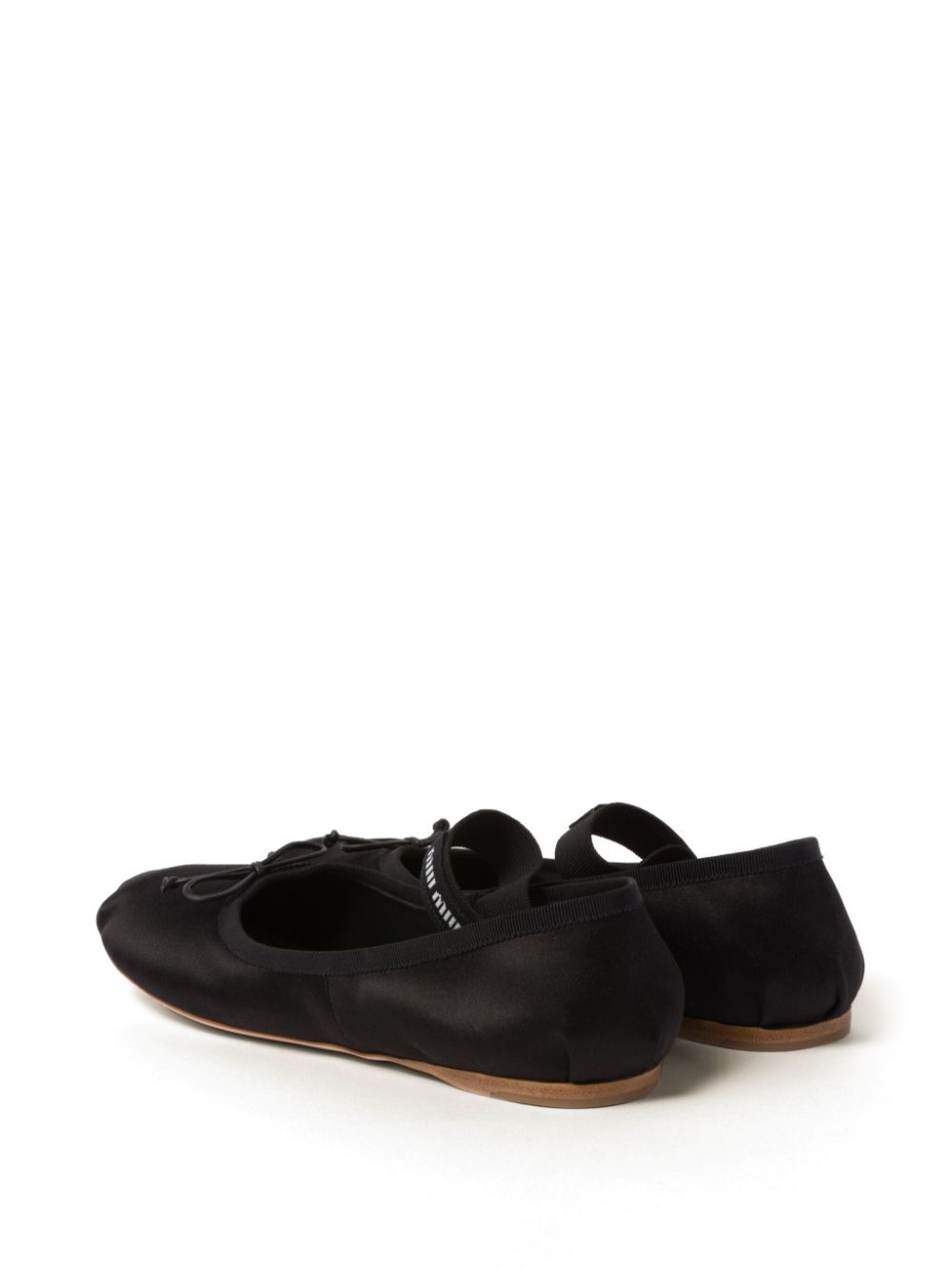 SATIN BALLERINAS WITH ELASTIC BAND
