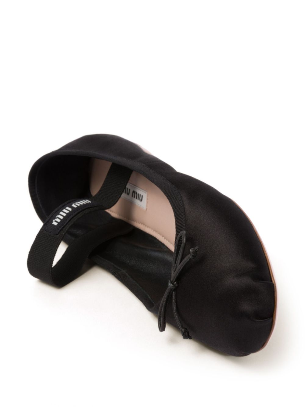 SATIN BALLERINAS WITH ELASTIC BAND