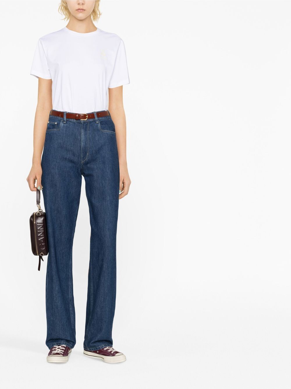 ABY COTTON T-SHIRT WITH EMBROIDERED LOGO