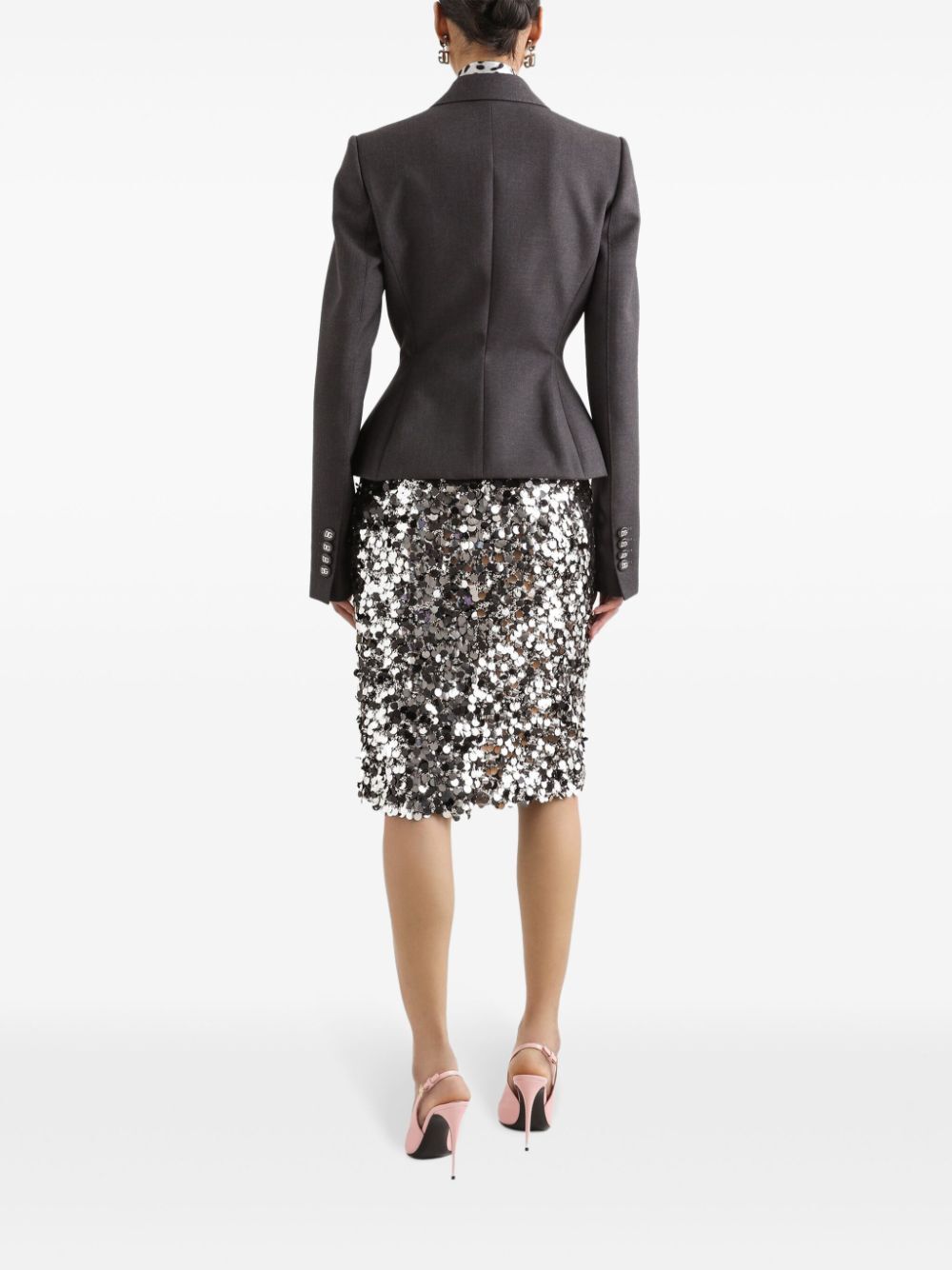 SEQUIN-EMBELLISHED MIDI SKIRT