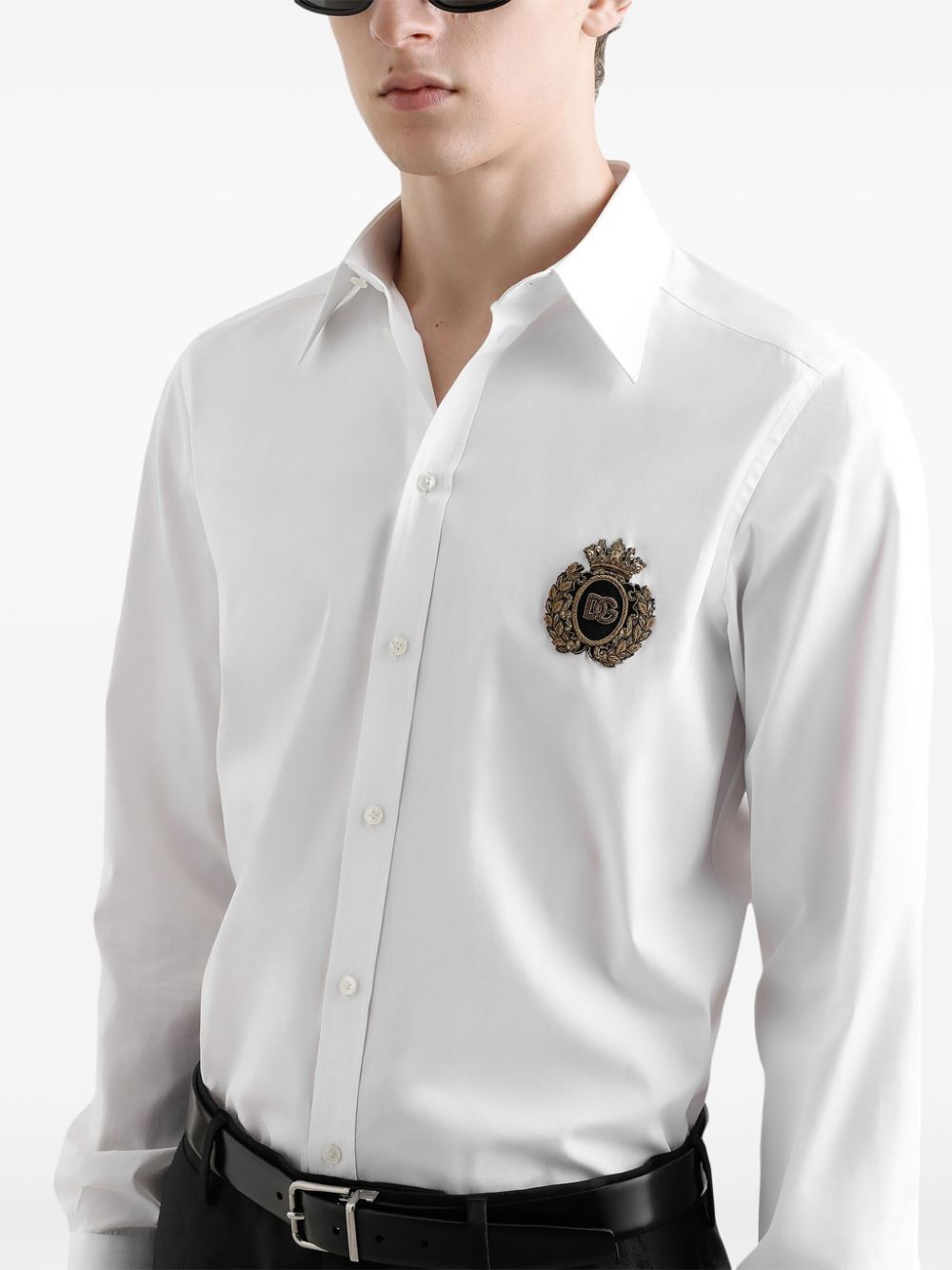 LOGO EMBROIDERED COTTON SHIRT