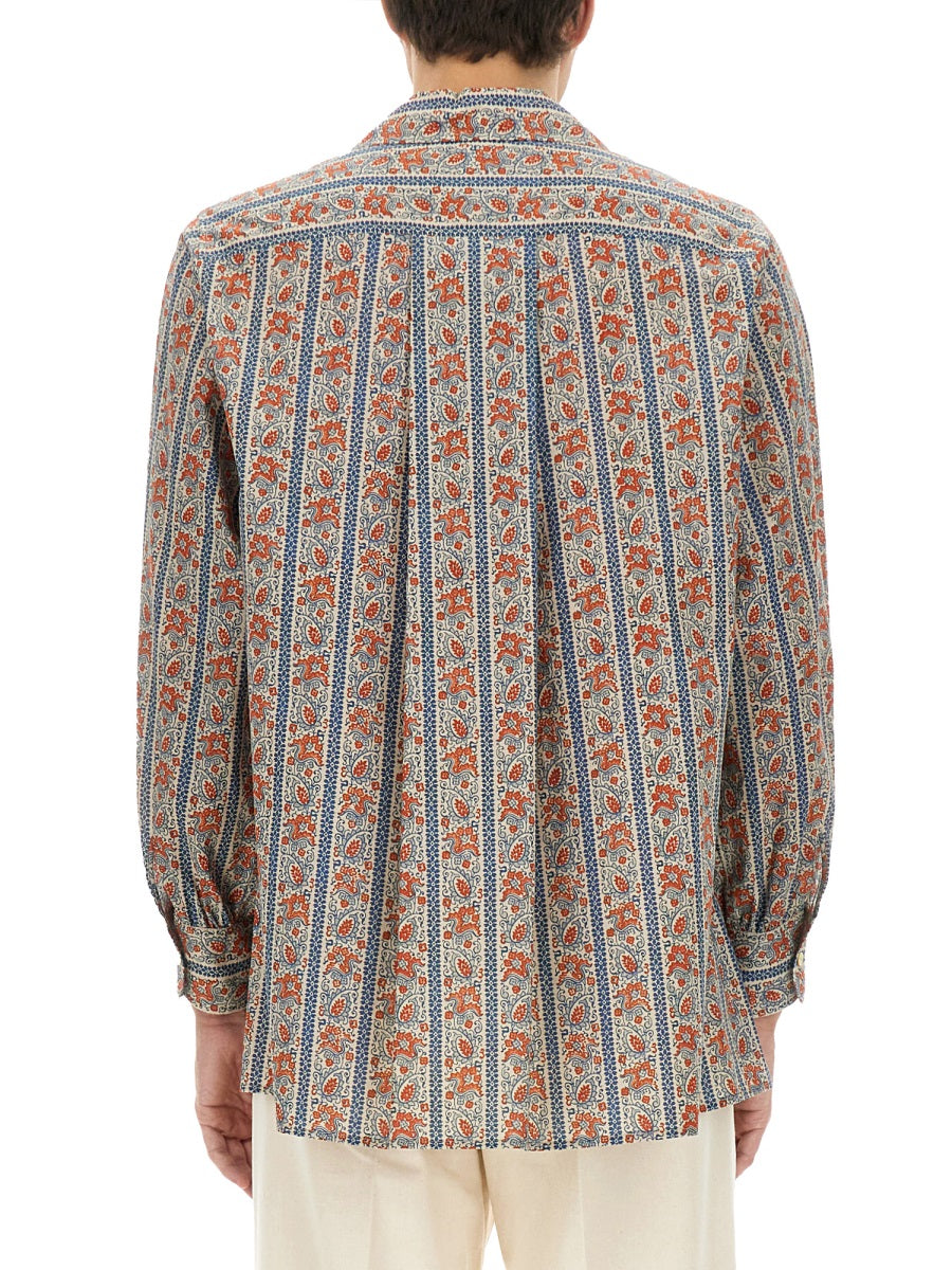 PAJAMA SHIRT WITH "VOYAGE IMAGINAIRE" PRINT