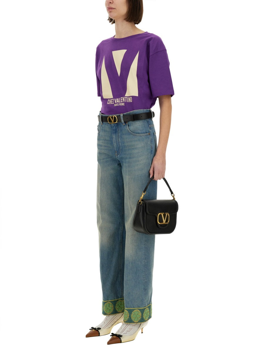 "CHEZ VALENTINO" PRINT T-SHIRT