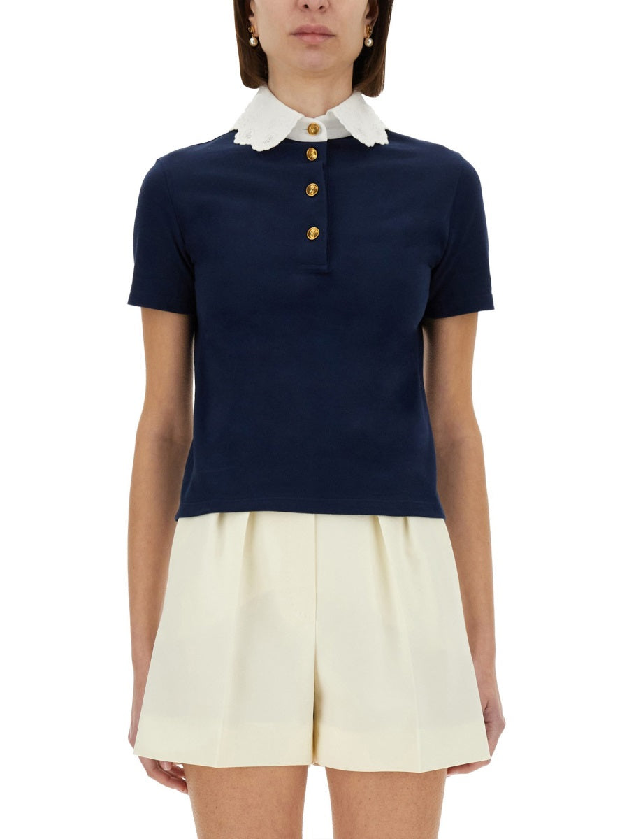 EMBROIDERED COTTON SWEATSHIRT POLO SHIRT
