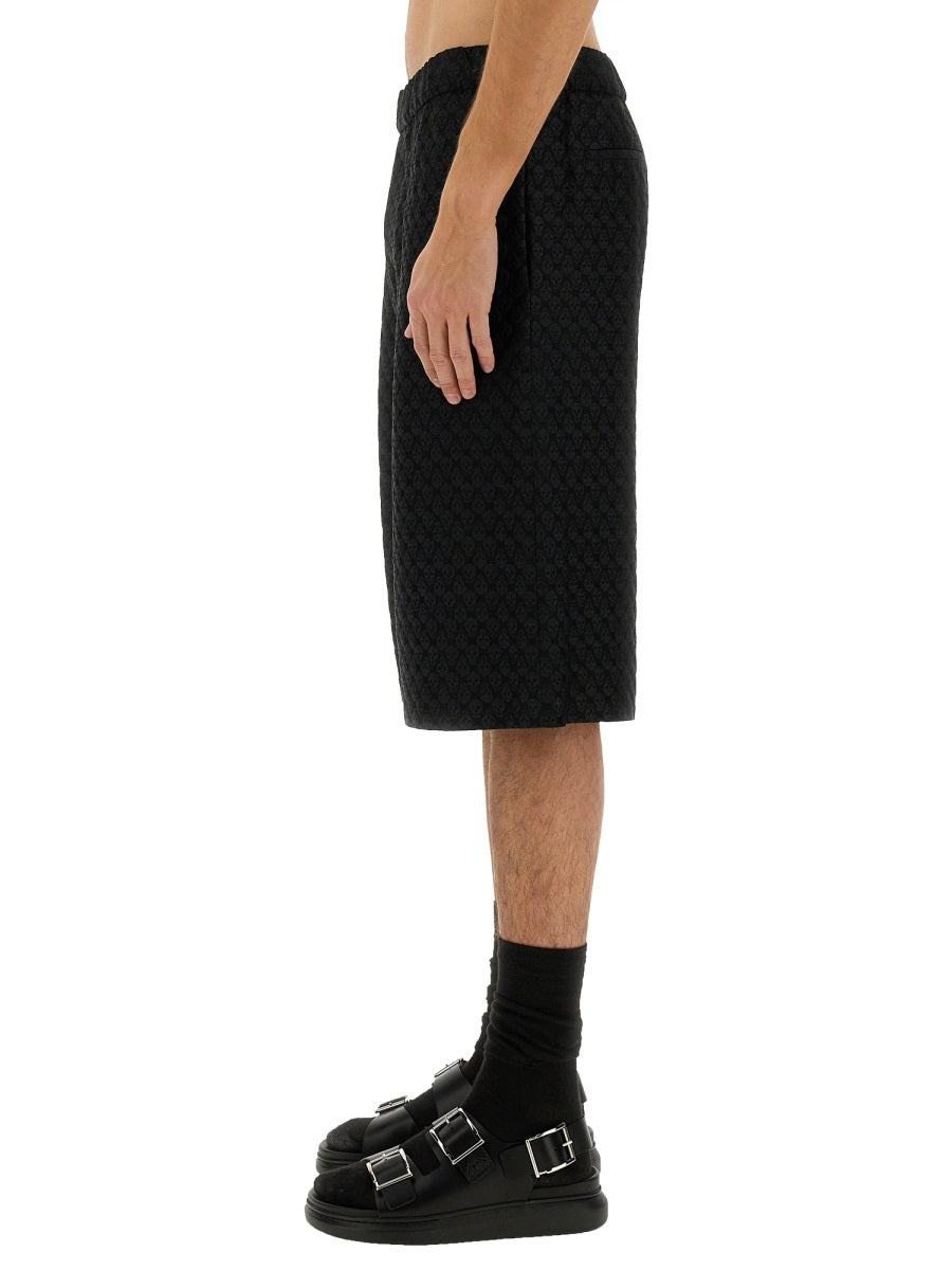 SKULL JACQUARD PATTERN SHORTS