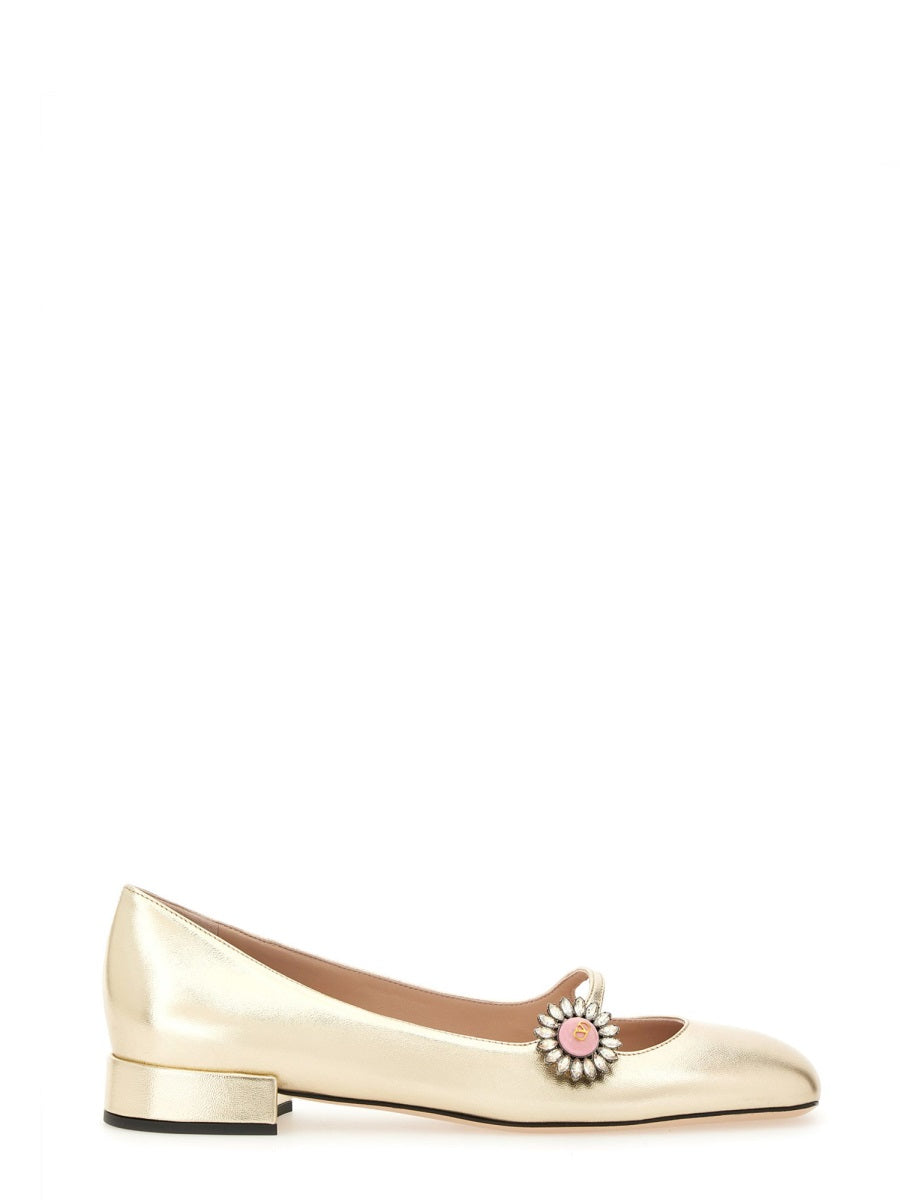 "MARY-JANE PRESHOES" BALLERINA IN KIDSKIN