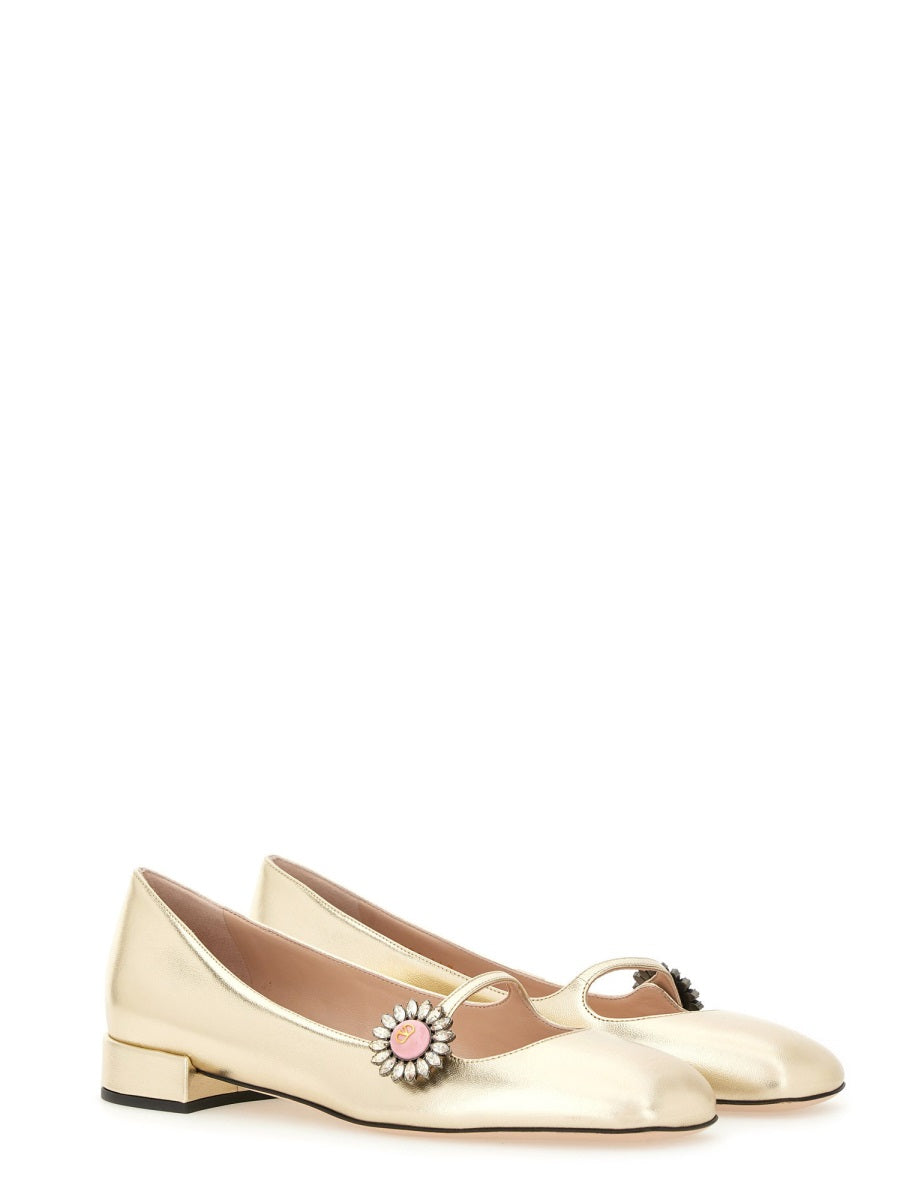 "MARY-JANE PRESHOES" BALLERINA IN KIDSKIN
