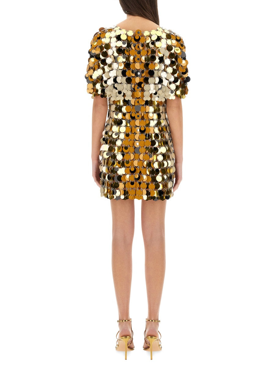 "SPARKLE DISCS" MINI DRESS