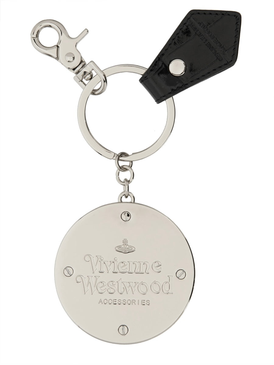 LEATHER "ORB" KEYCHAIN