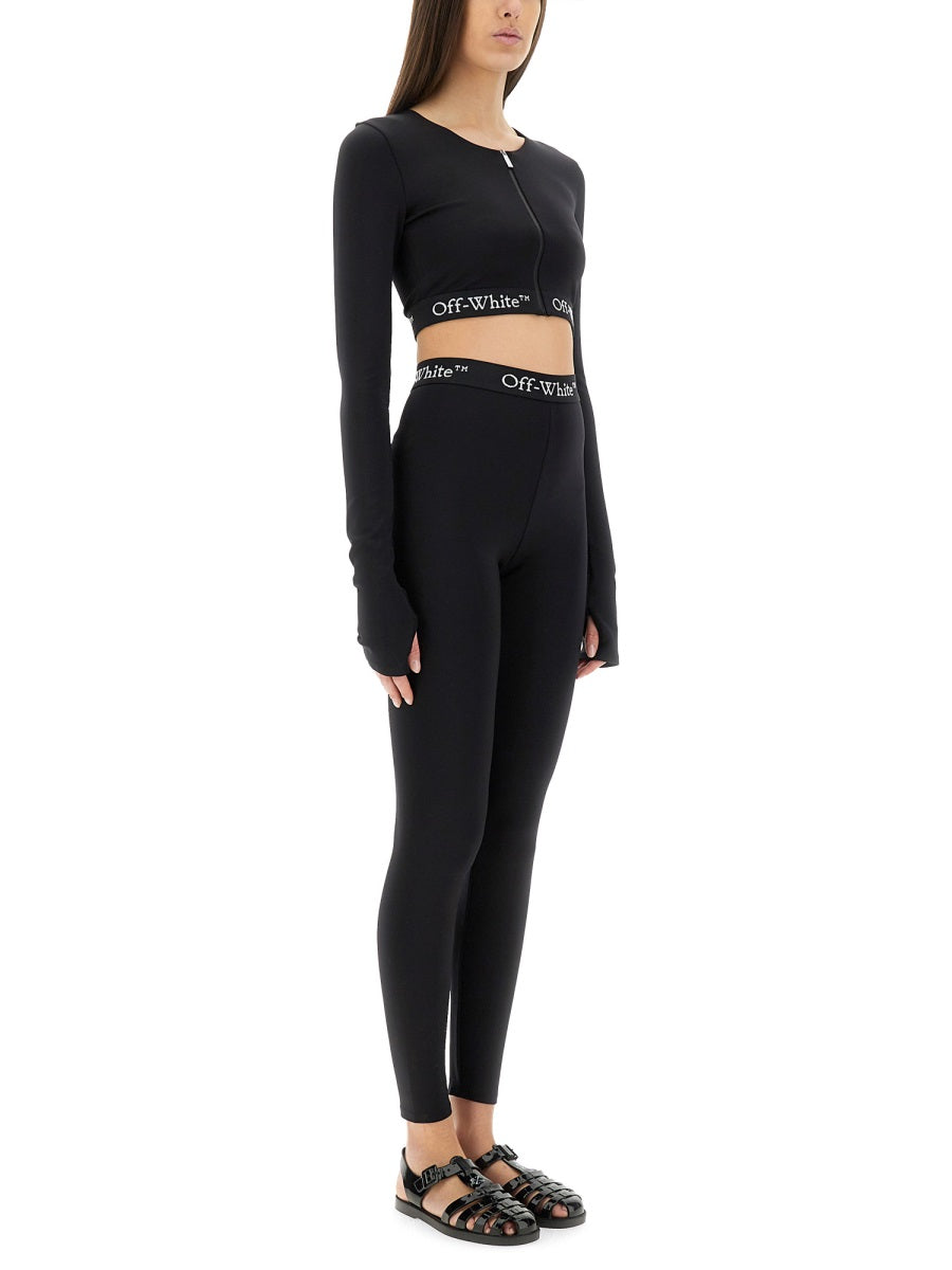 CROPPED TOP WITH LOGOED BAND