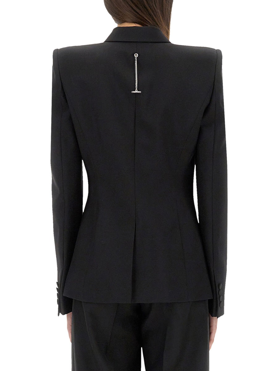 DOUBLE-BREASTED JACKET WITH VOLUMINOUS SHOULDERS