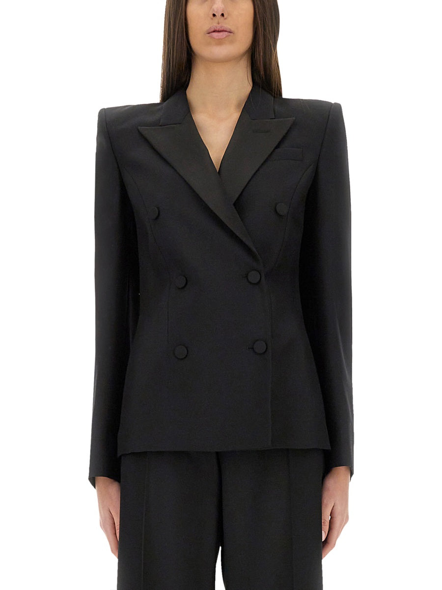 DOUBLE-BREASTED JACKET WITH VOLUMINOUS SHOULDERS