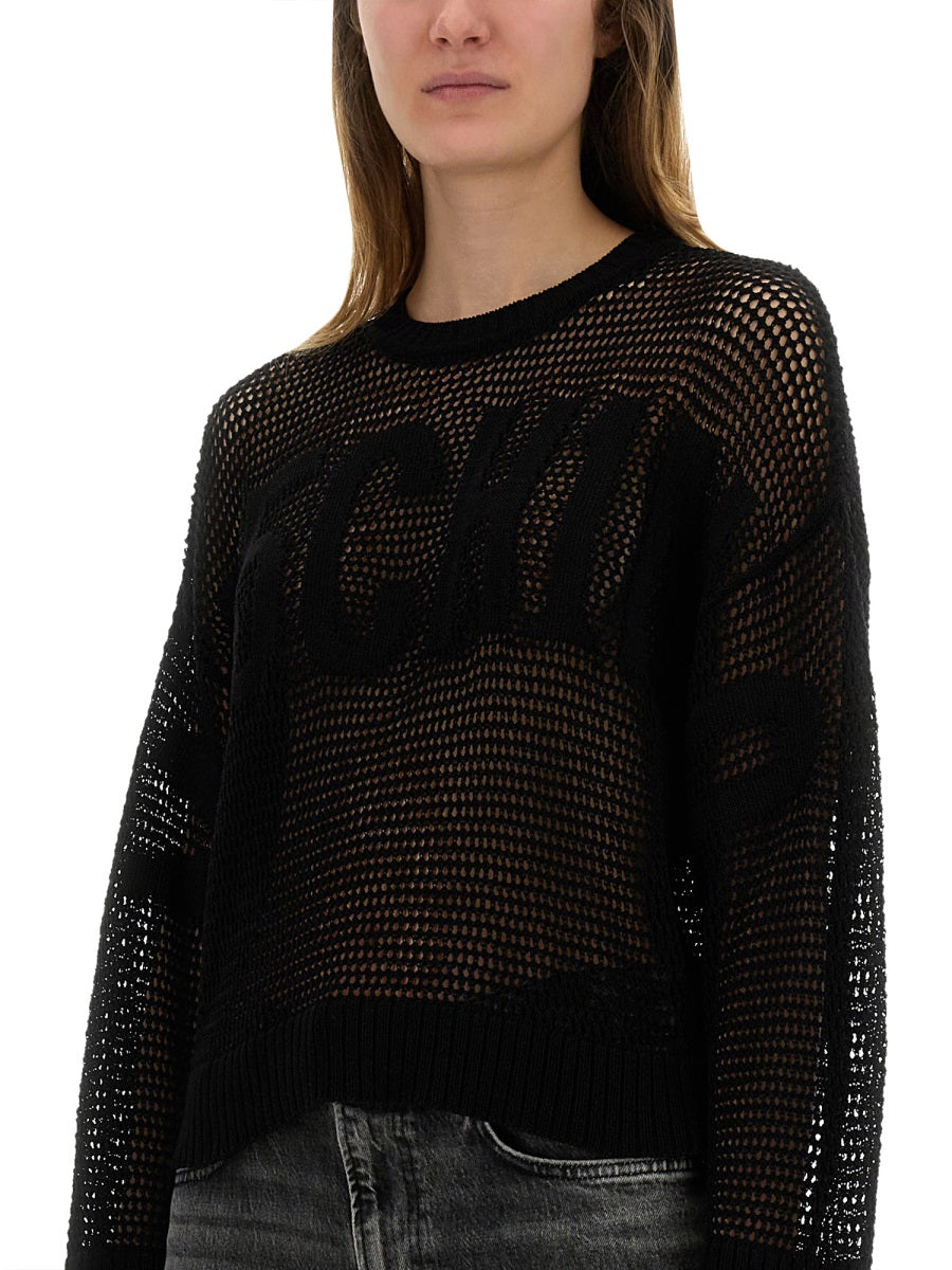 MESH SHIRT WITH LOGO