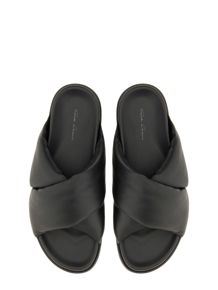 LEATHER SLIDE SANDAL