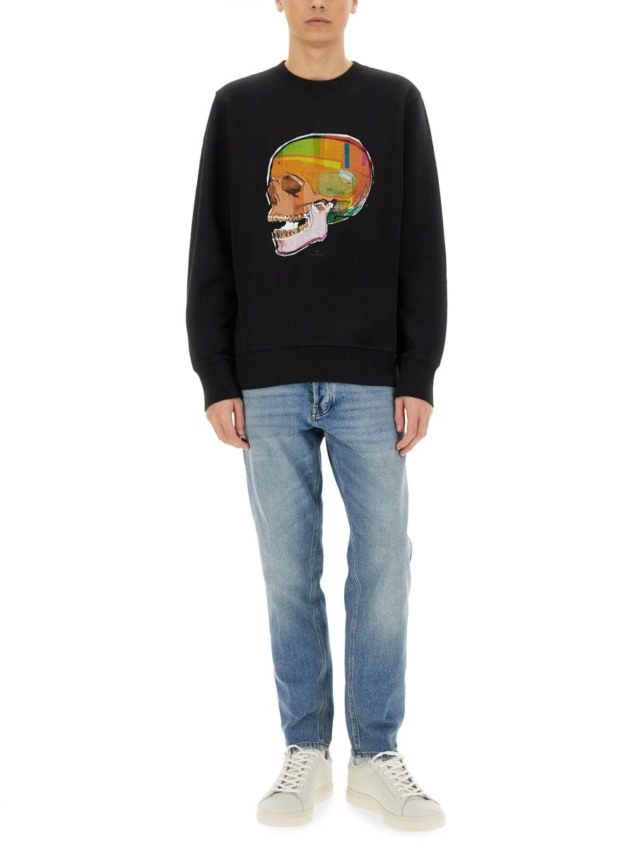 "SKULL SKETCH" PRINT SWEATSHIRT