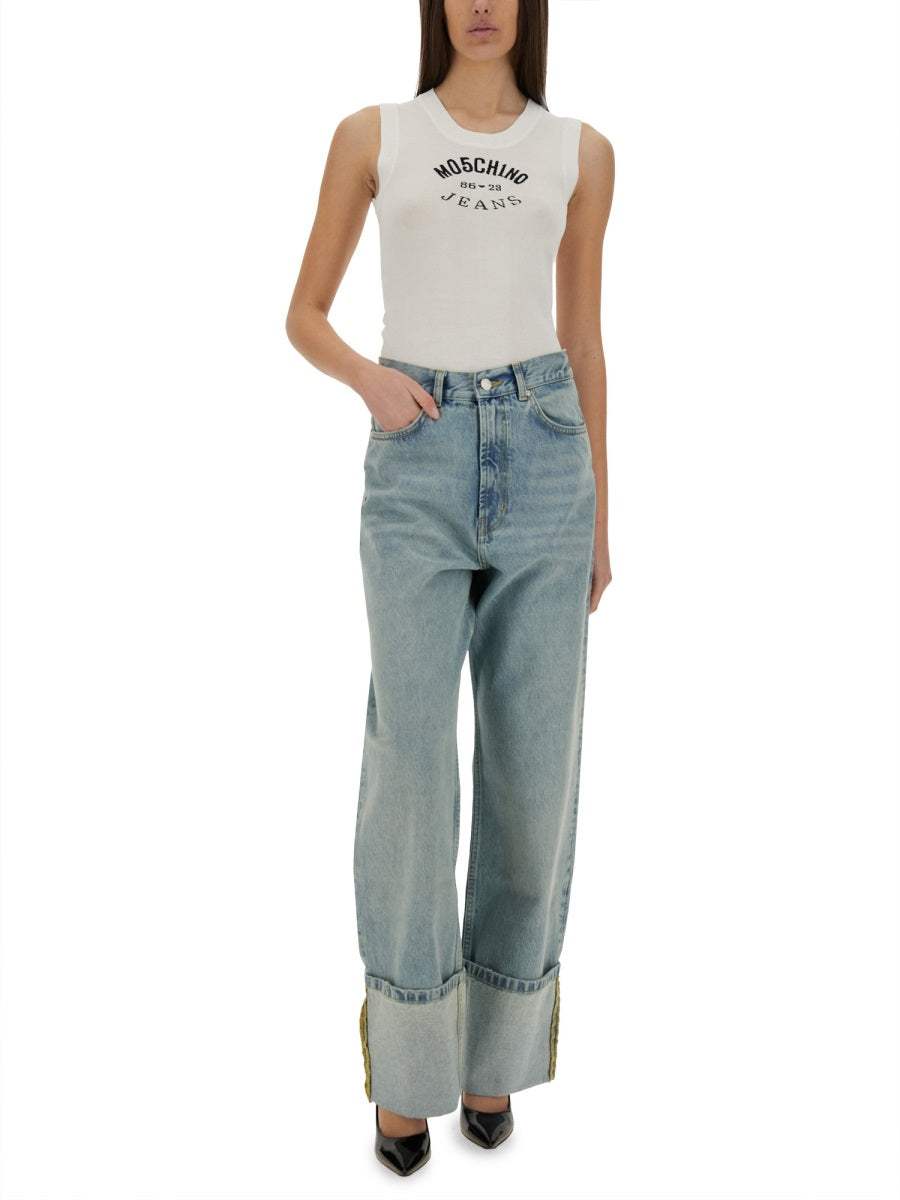 KNIT TOP WITH INLAY LOGO