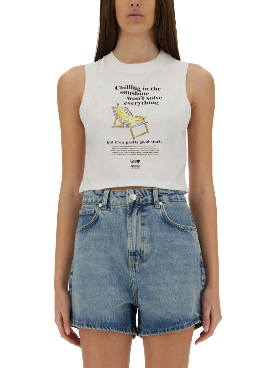 CROPPED TOP WITH PRINT