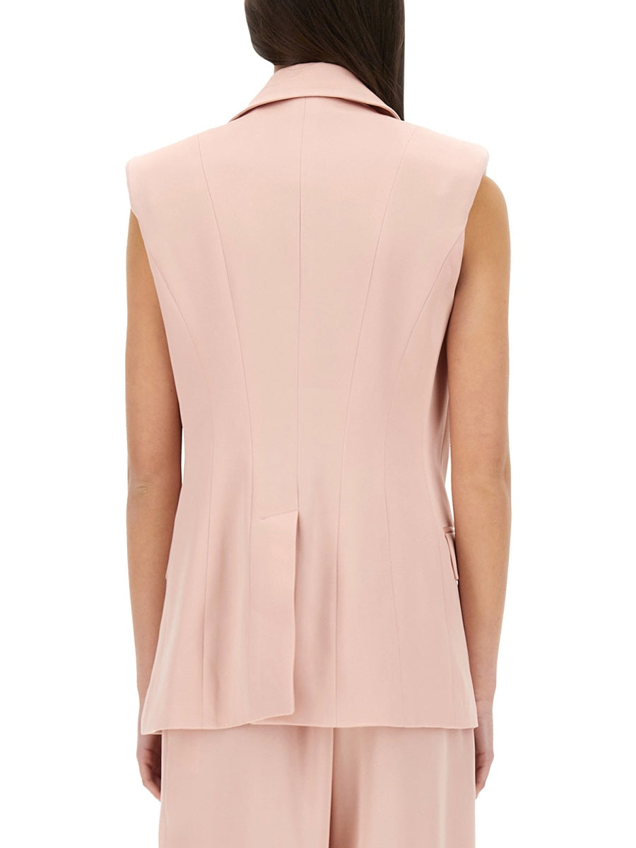 DOUBLE-BREASTED SLEEVELESS JACKET