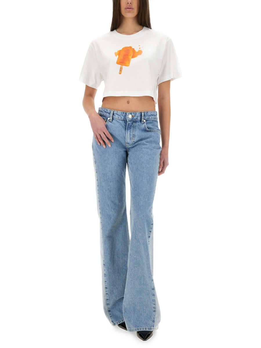 TWO-TONE DENIM JEANS