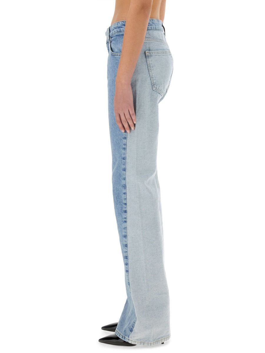 TWO-TONE DENIM JEANS