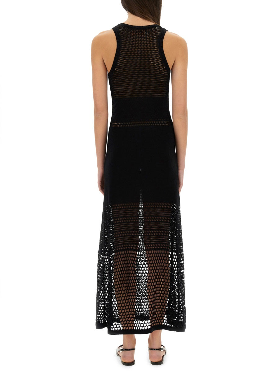 MESH DRESS WITH LOGO