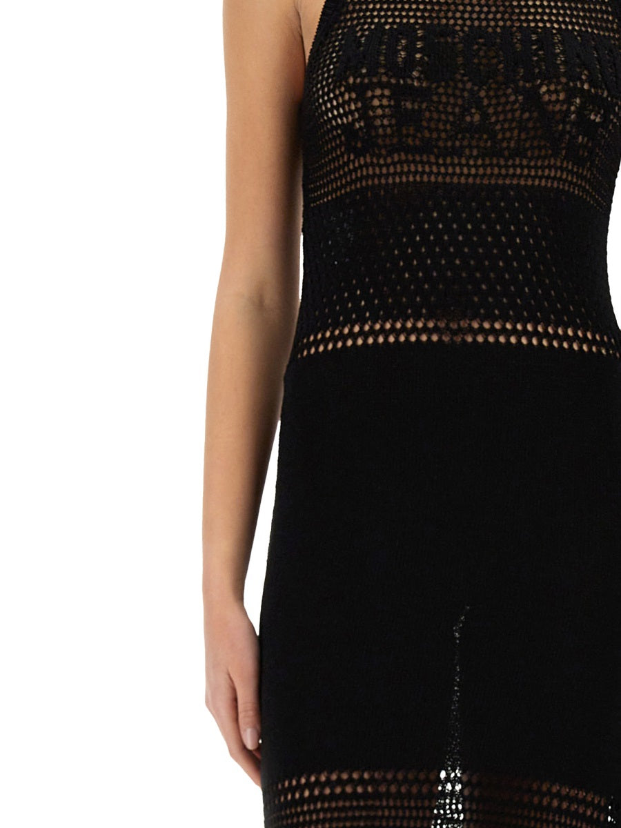 MESH DRESS WITH LOGO