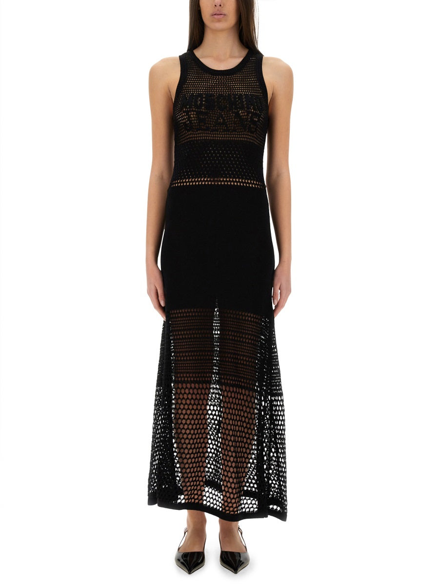 MESH DRESS WITH LOGO