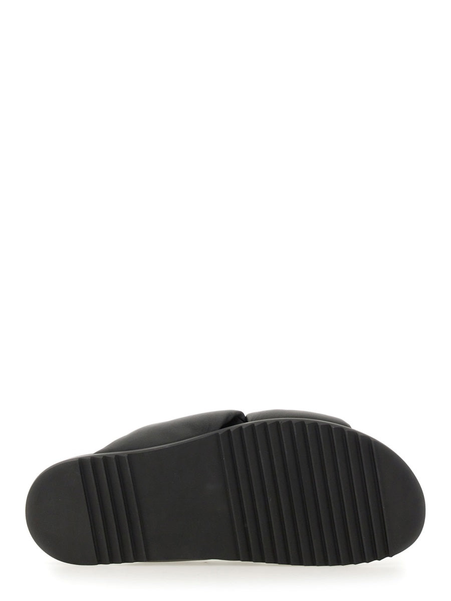 LEATHER SLIDE SANDAL