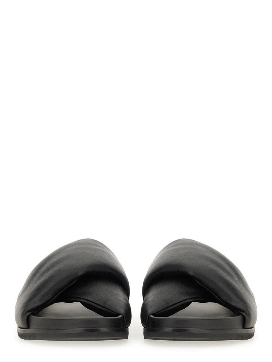 LEATHER SLIDE SANDAL